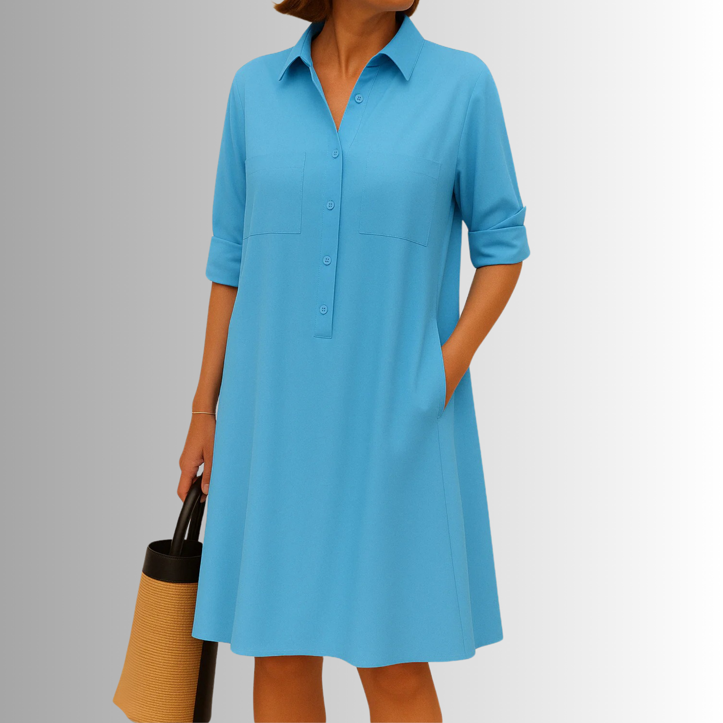 Women's Lightweight Button Dress