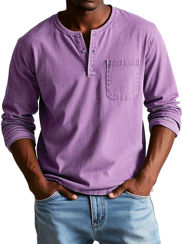 Classic Men's Spring Long Sleeve Tee Shirt
