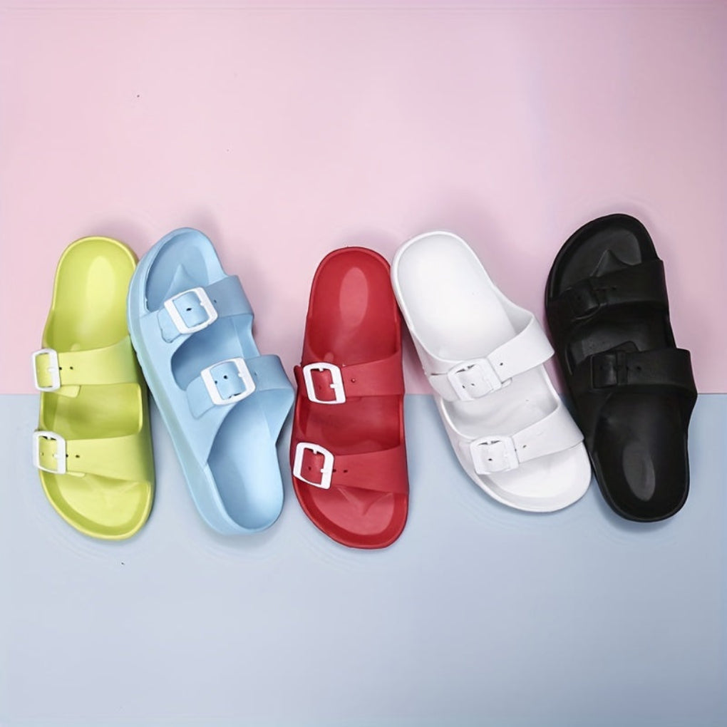 Men's Double Buckle Leather Sandal
