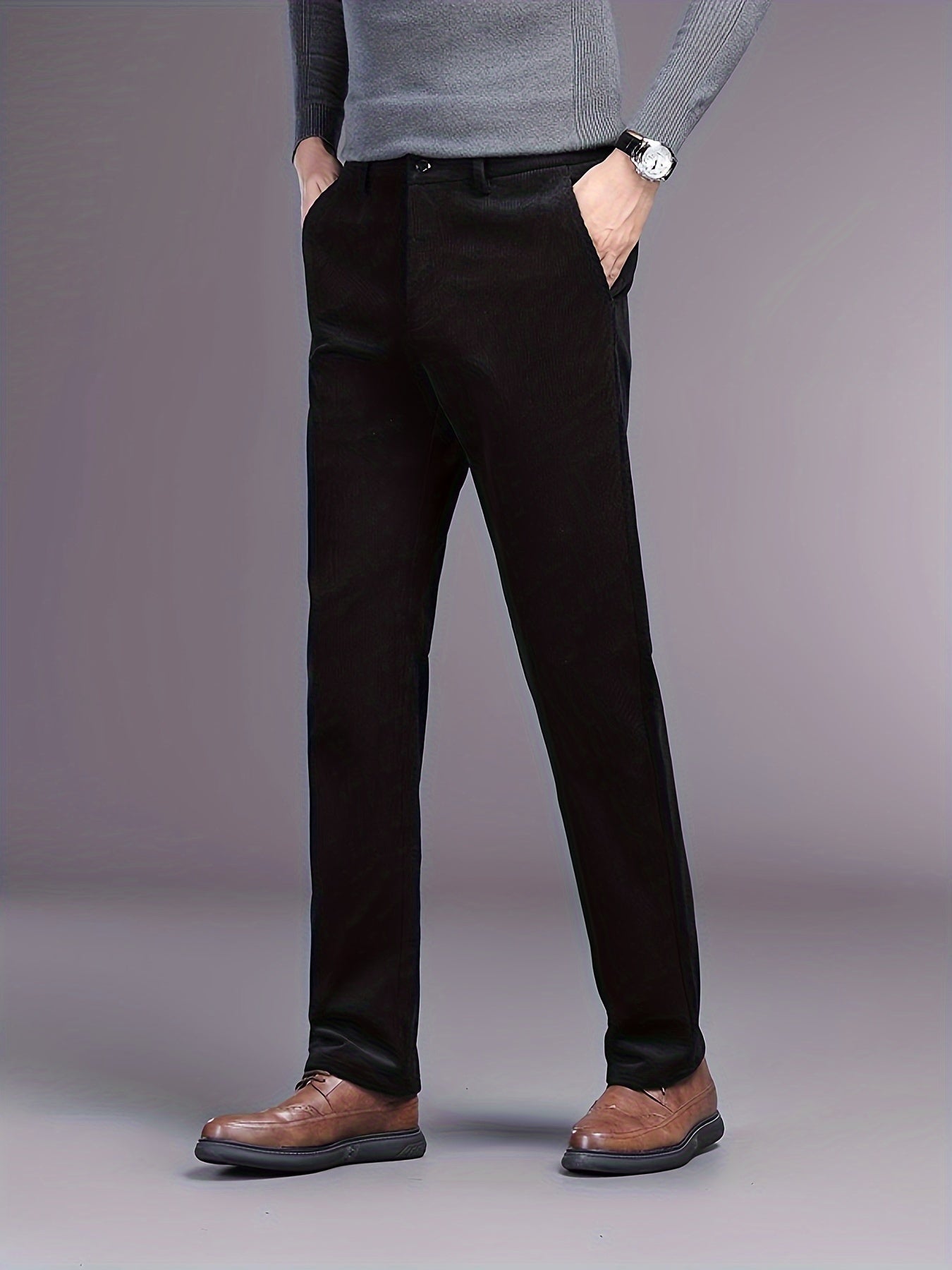 Rugged Textured Cord Pants
