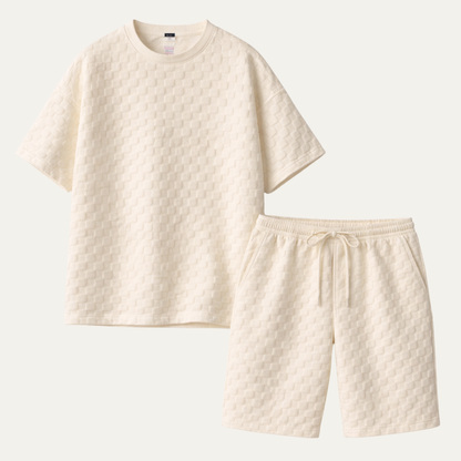 Men's Oversized Summer T Shirt And Shorts Set - VibreMode