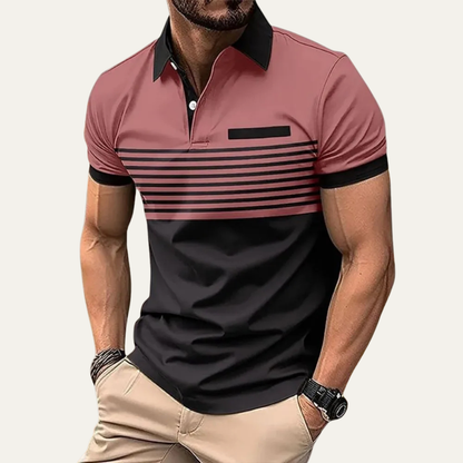 Men's Slim Fit Striped Polo Shirt
