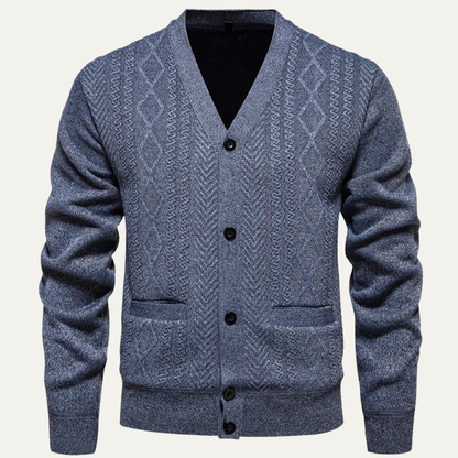 Murano Men's Slim Fit V-Neck Knitted Sweater
