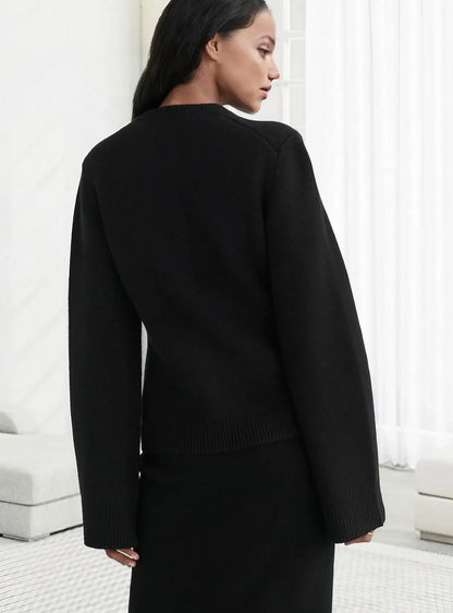 Women's Long Sleeve Flare Sweater Cozy Knit