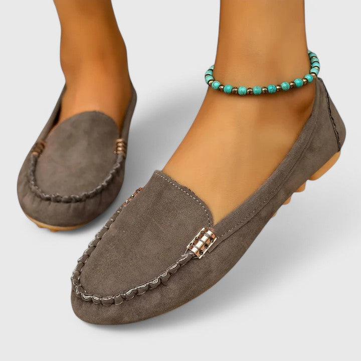 Luxurious Suede Slip On Flat Women's Loafers Shoes