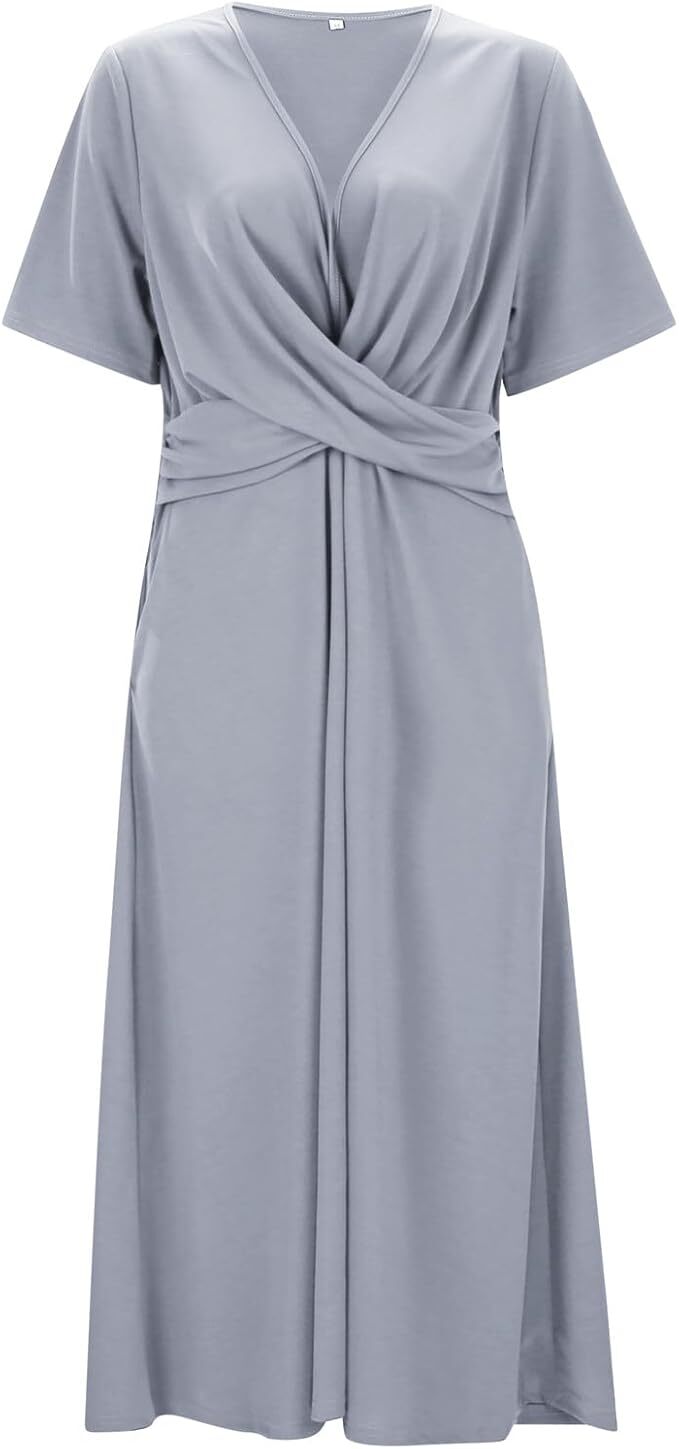 Women's V-Neck Short Sleeve Dress