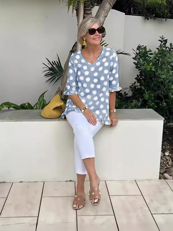 Fashionable Women's V-Neck Top