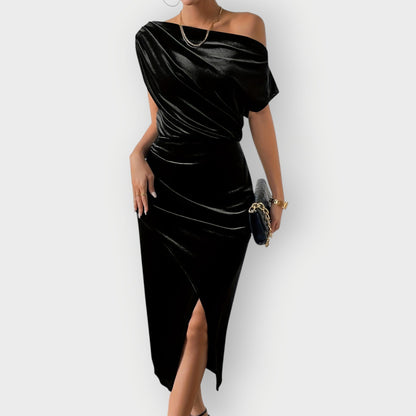 Chic Cold Shoulder Knee Length Dress