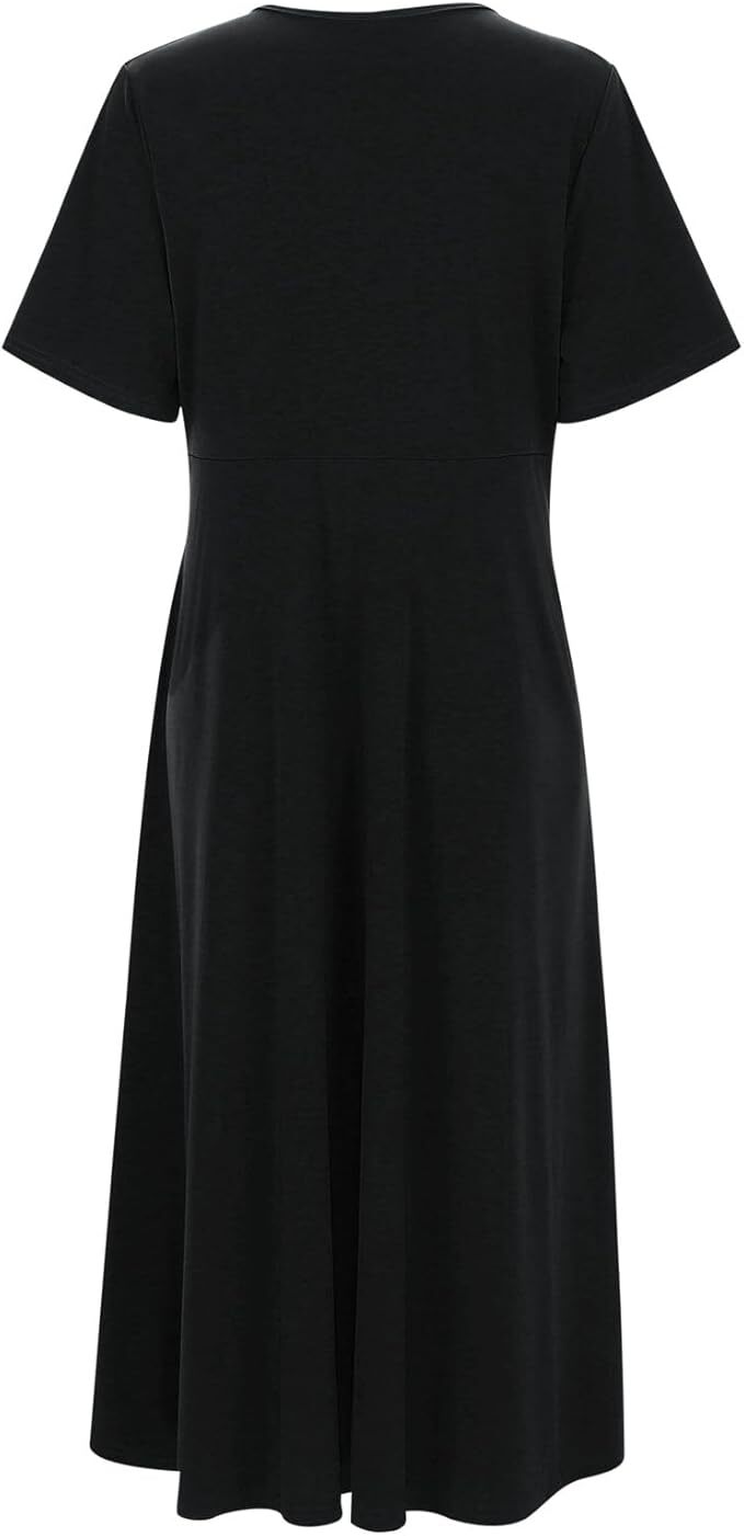 Women's V-Neck Short Sleeve Dress