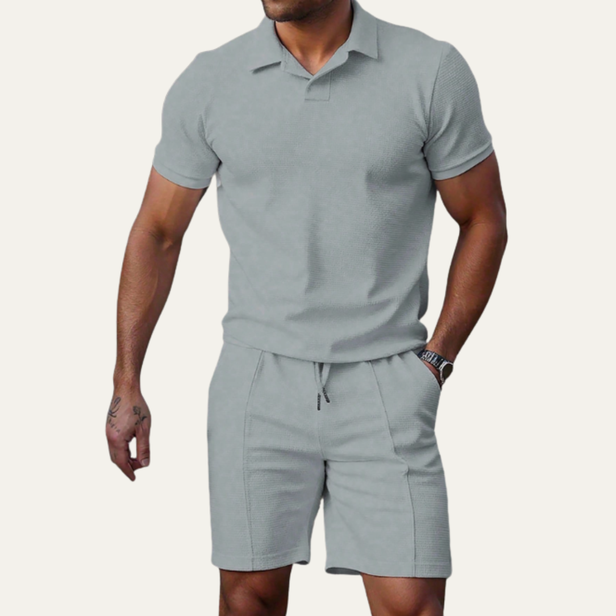 Men's Trendy Shirt And Shorts Set