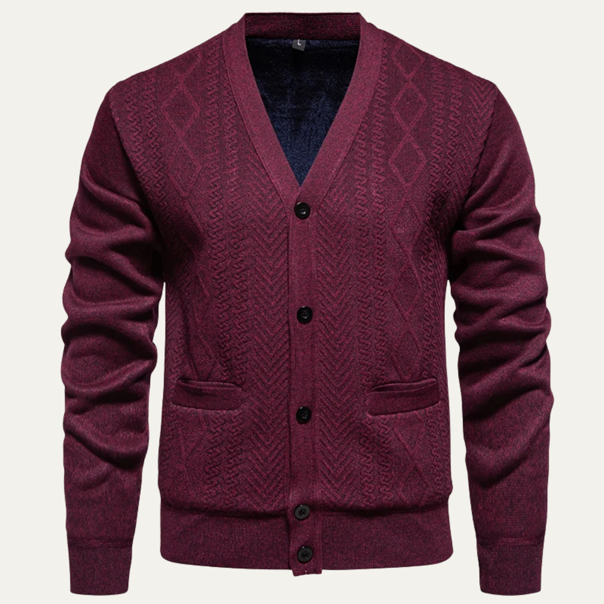 Murano Men's Slim Fit V-Neck Knitted Sweater