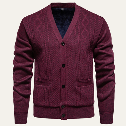 Murano Men's Slim Fit V-Neck Knitted Sweater