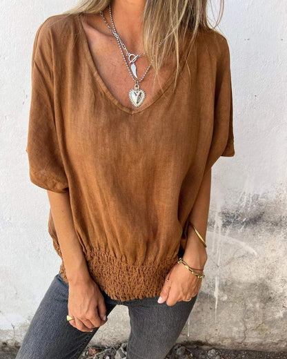Casual Comfortable Summer Blouse - VibreMode