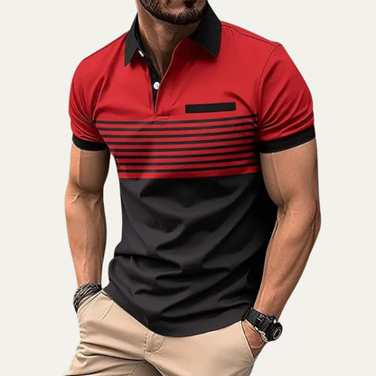 Men's Slim Fit Striped Polo Shirt