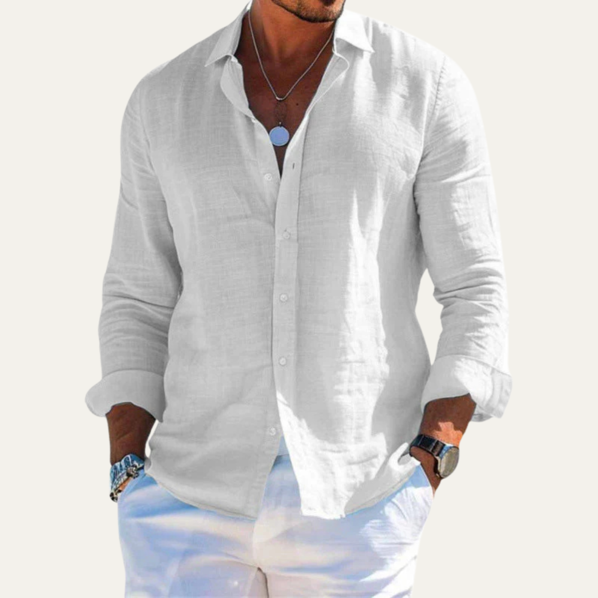 Men's Cotton Linen Casual Shirt