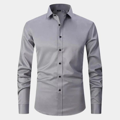 Men's Slim Fit Stretch Long Sleeve Dress Shirt