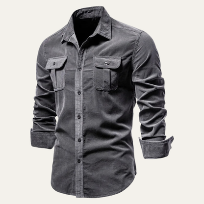 Men's Slim Fit Corduroy Shirt