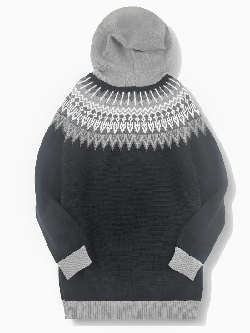 Relaxed Fit Hoodie Sweater Cardigan