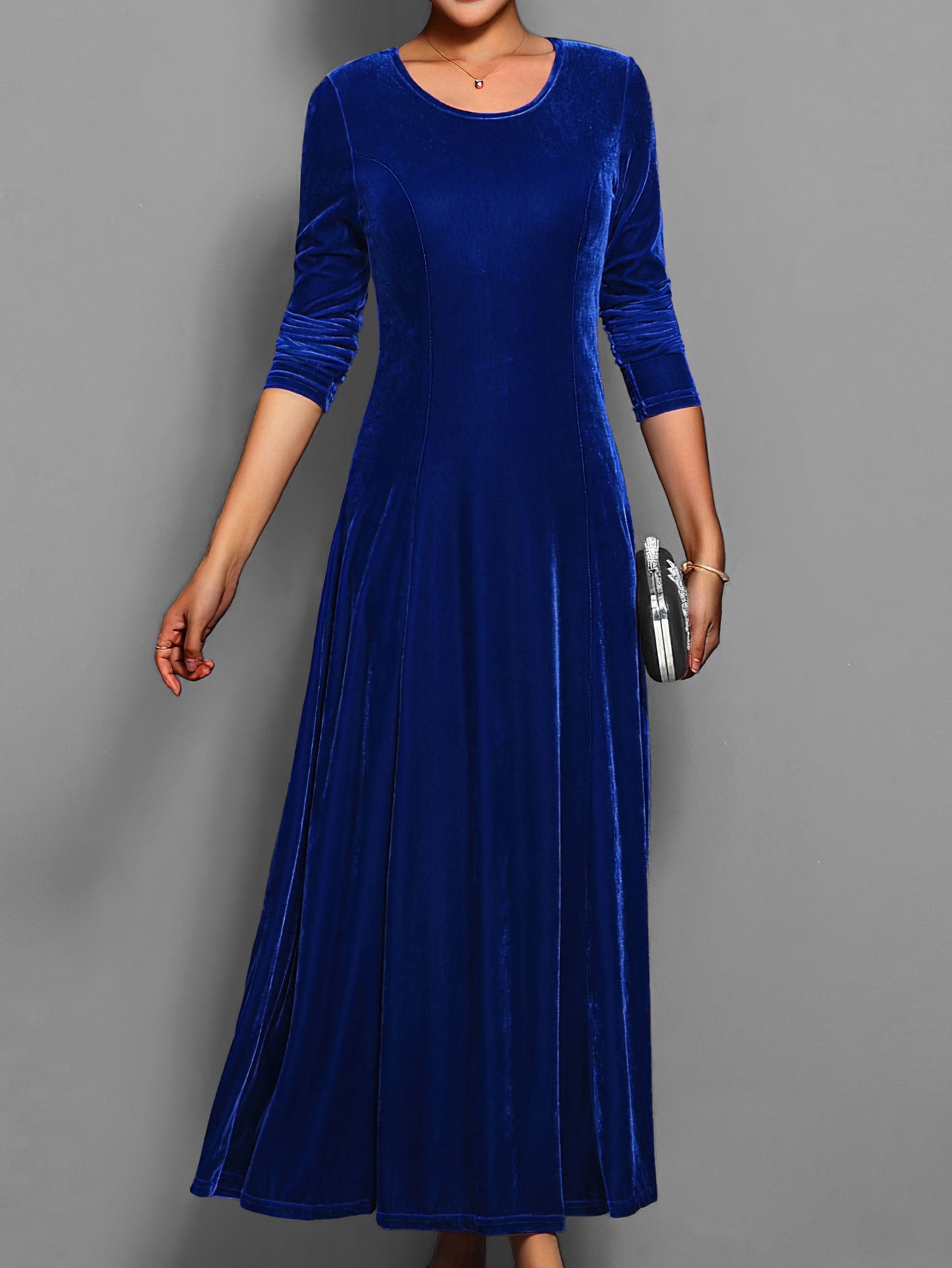 Elegant Ladies Formal V Neck Party Dress
