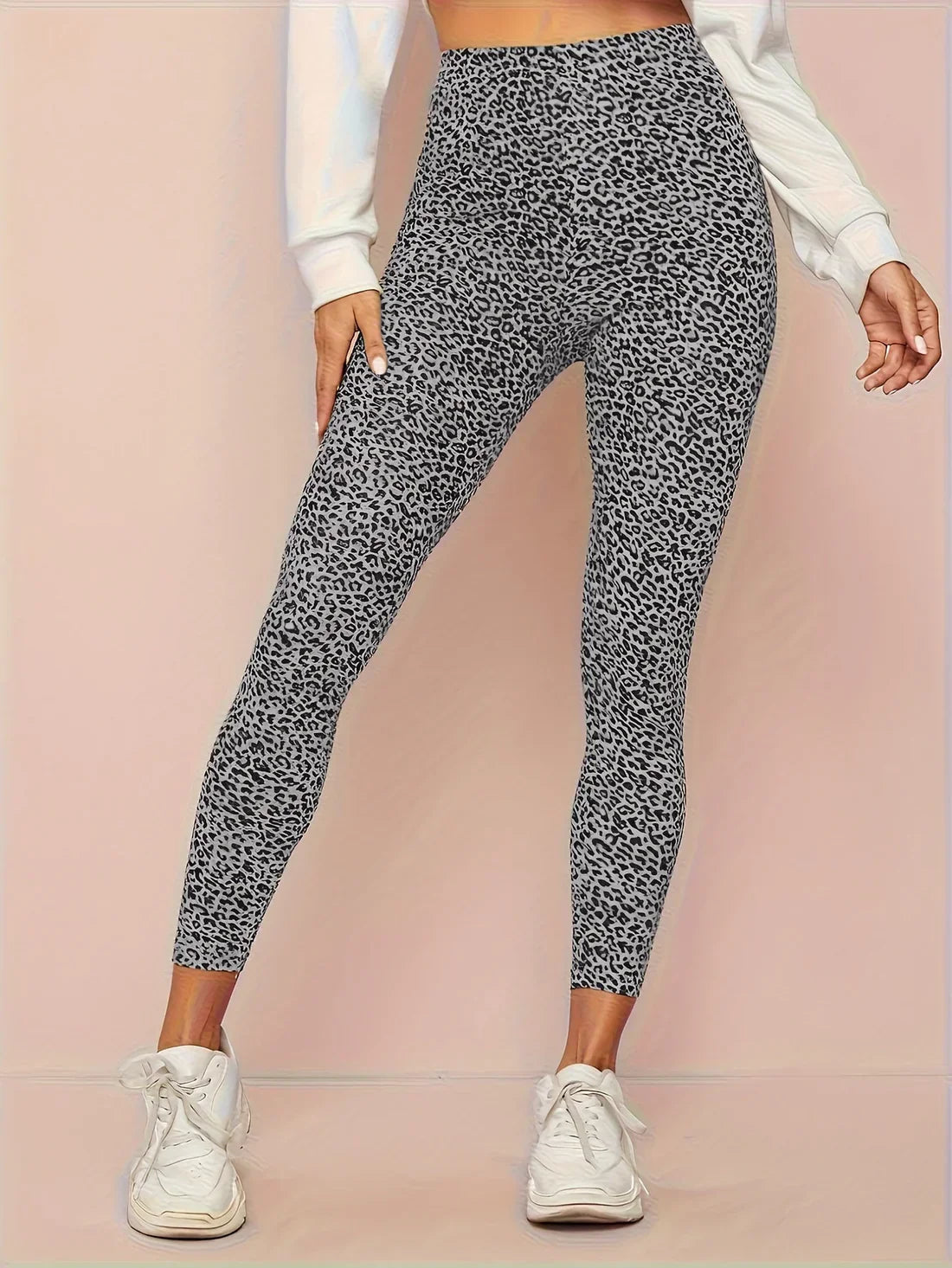 Women's High-Waist Leopard Leggings - VibreMode