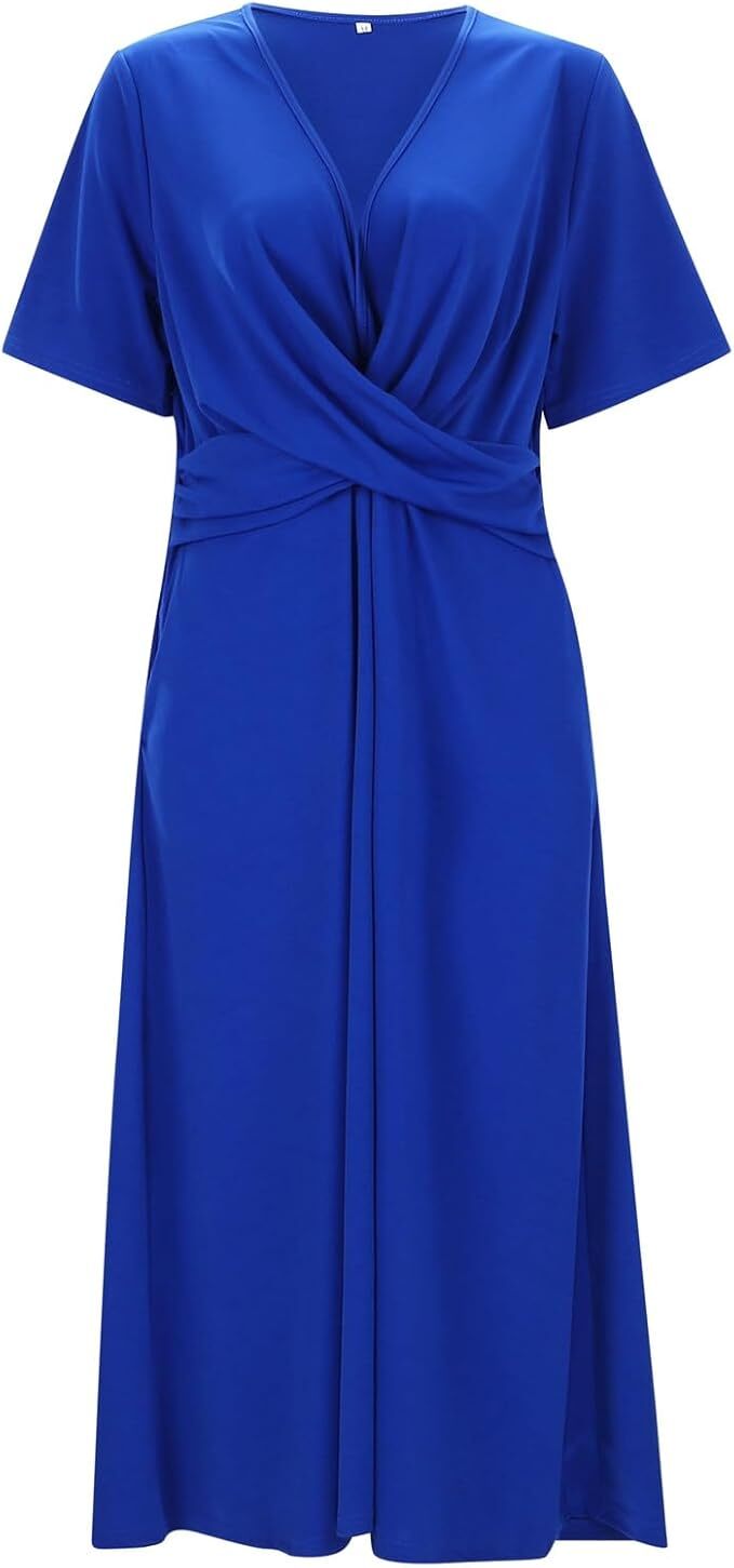 Women's V-Neck Short Sleeve Dress