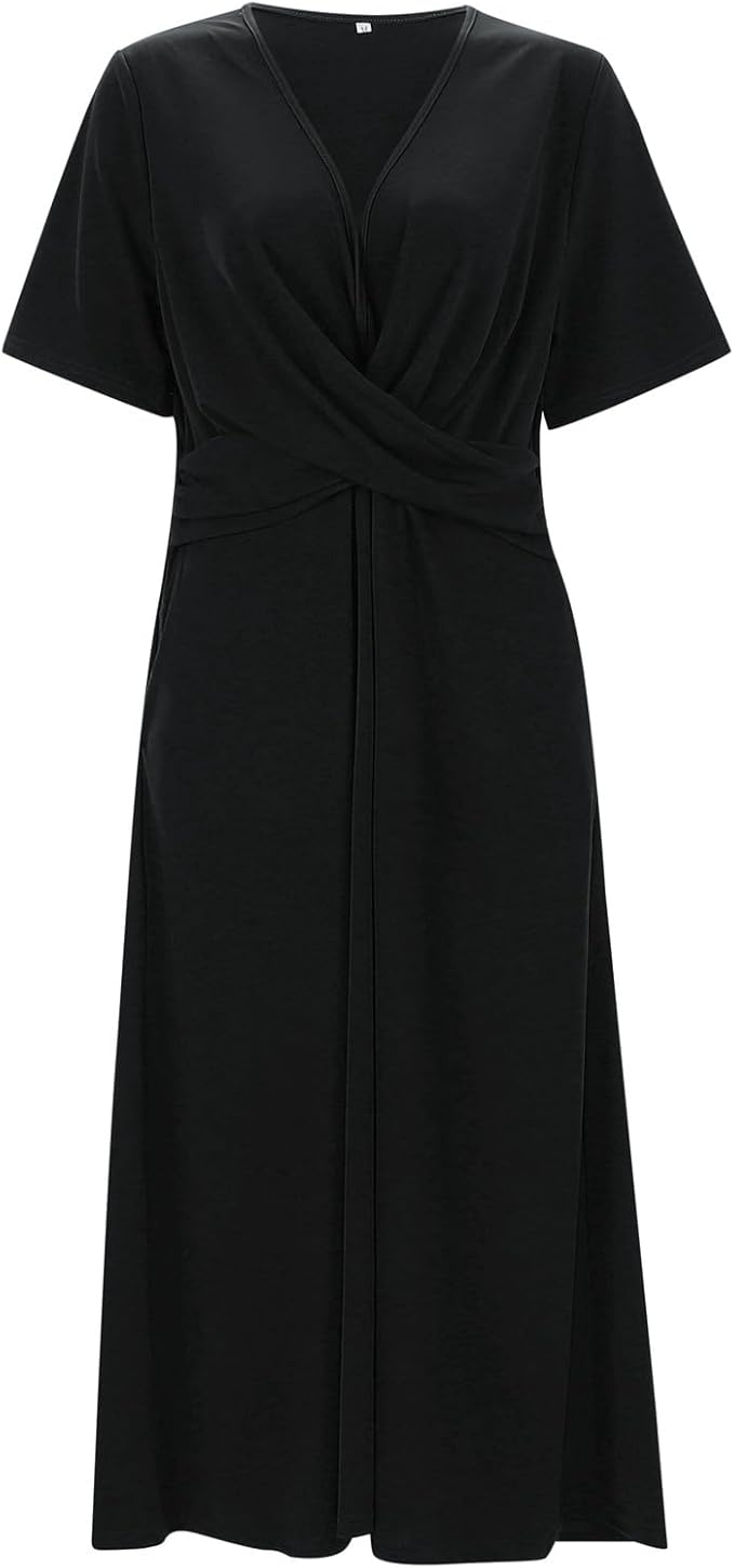 Women's V-Neck Short Sleeve Dress