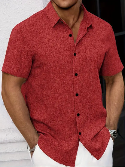 Men's Classic Short Sleeve Cotton Shirt