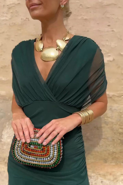 Beautiful Scoop Neck Evening Gown Maxi Dress