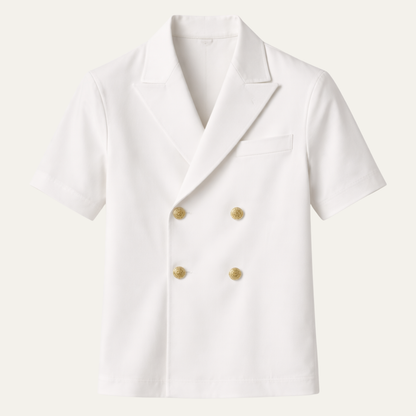Men's Double Breasted Business Dress Shirt - VibreMode