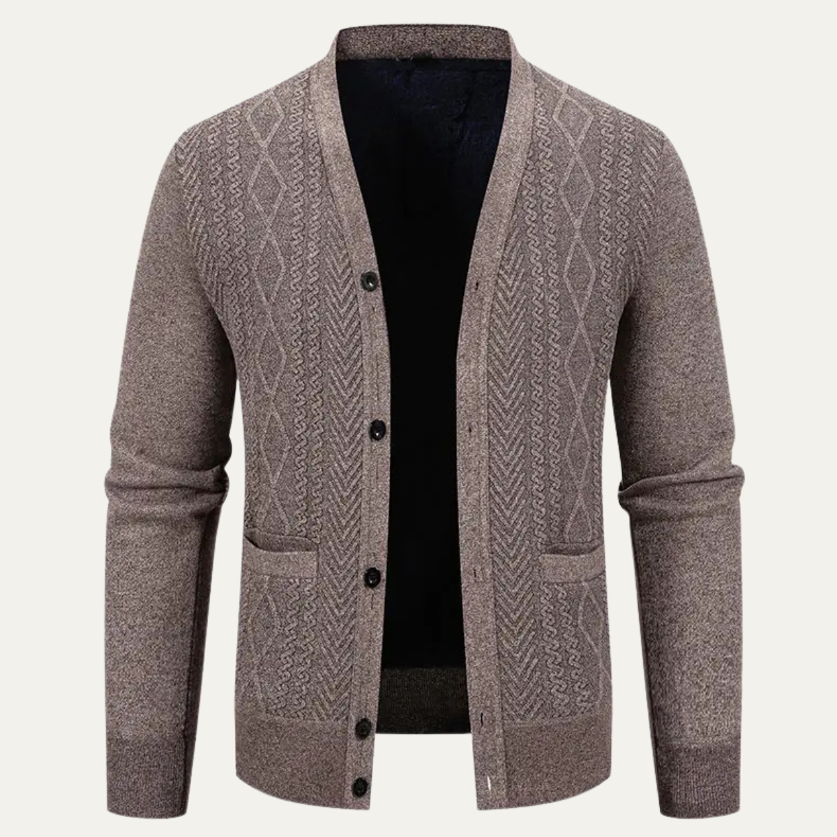 Murano Men's Slim Fit V-Neck Knitted Sweater