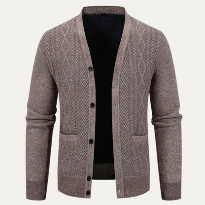 Murano Men's Slim Fit V-Neck Knitted Sweater