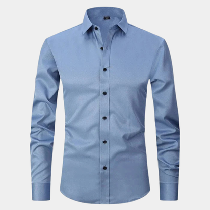 Men's Slim Fit Stretch Long Sleeve Dress Shirt