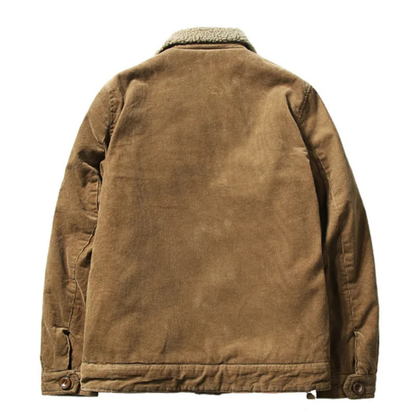 Montefalco Men's Corduroy Jacket Turn Down Collar