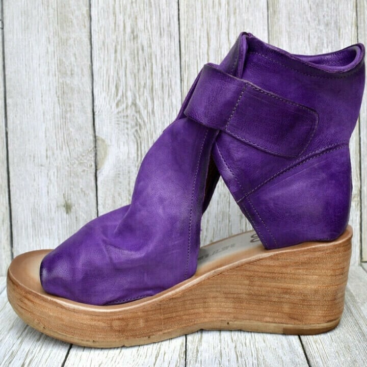 Ankle Strap Wedge Sandals in Chic Bohemian Style