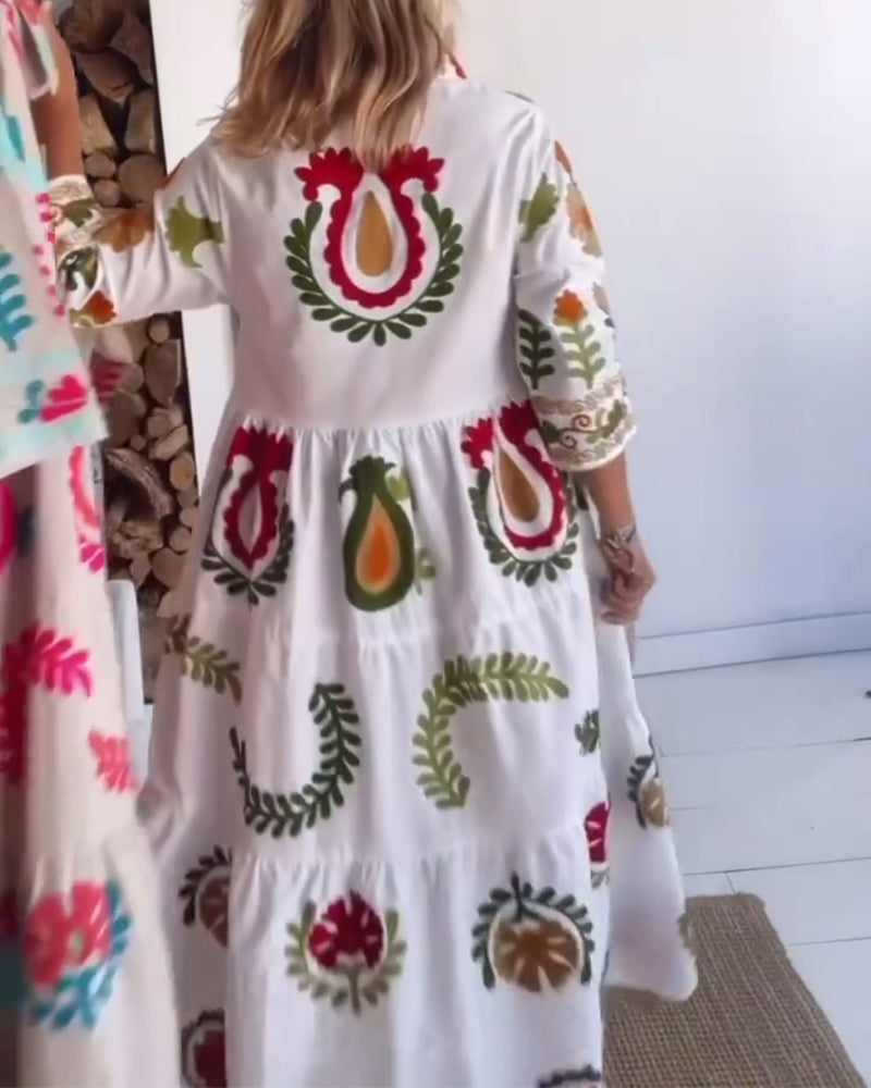 Colorful Patterned Summer Dress