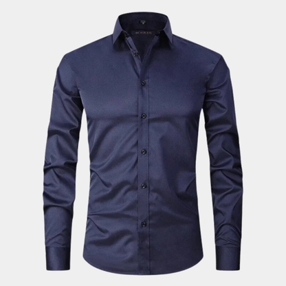 Men's Slim Fit Stretch Long Sleeve Dress Shirt