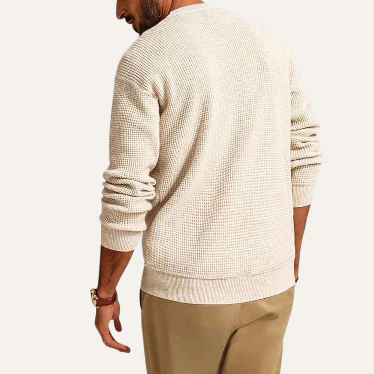 Men's Knit Sweater Casual Crew Neck