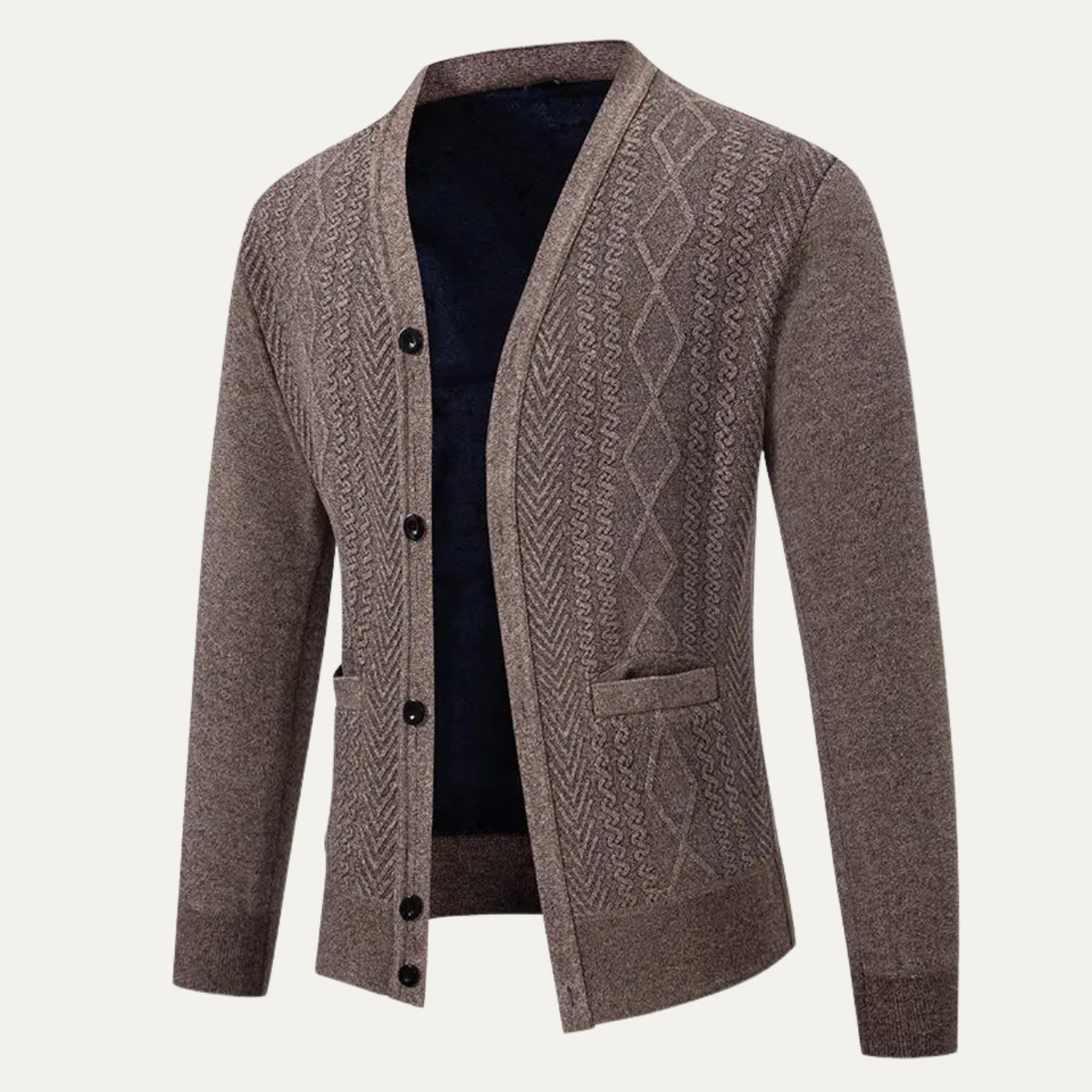 Murano Men's Slim Fit V-Neck Knitted Sweater