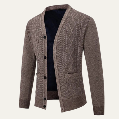 Murano Men's Slim Fit V-Neck Knitted Sweater