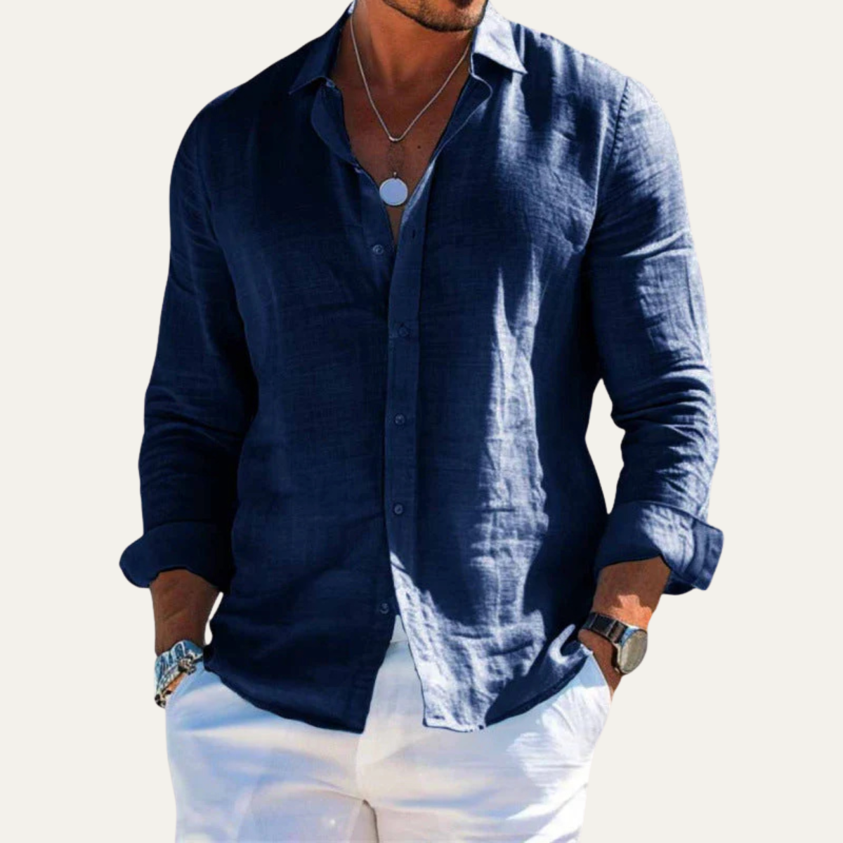 Men's Cotton Linen Shirt