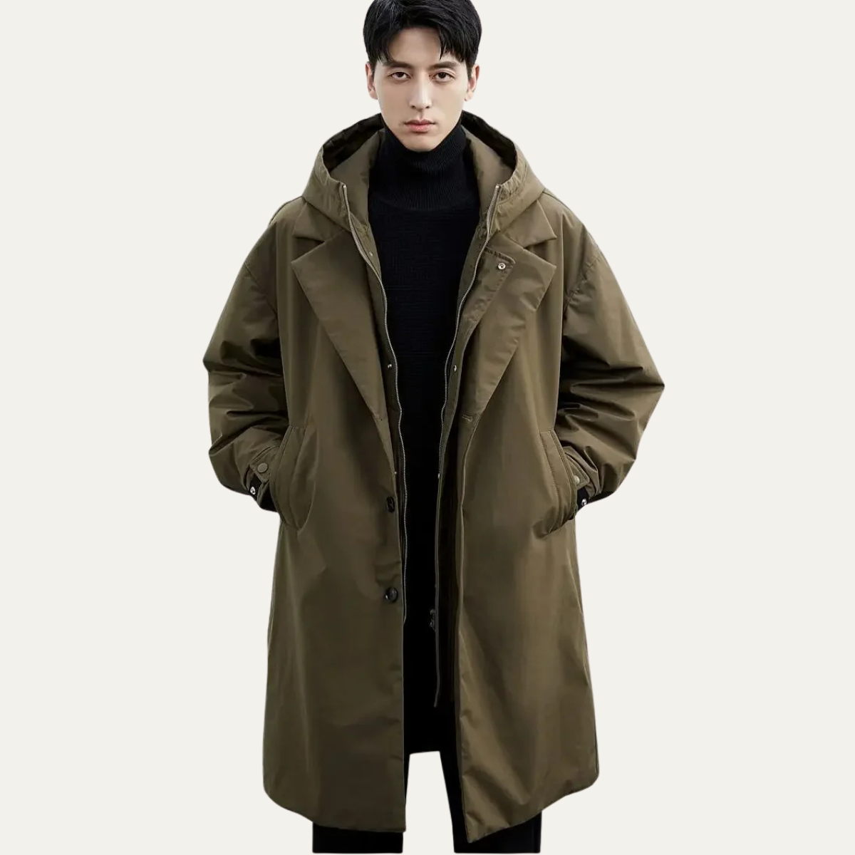 Men's Waterproof Hooded Parka Warm Long Coat