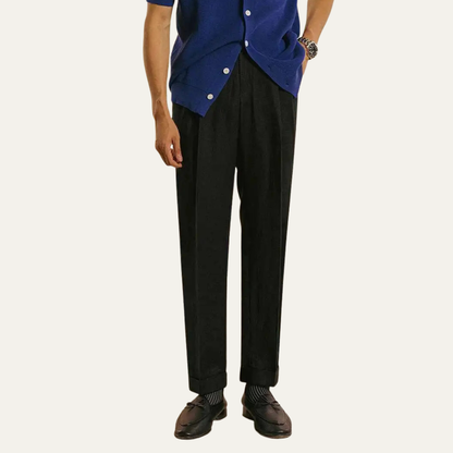 Men's Linen High Waist Dress Pants