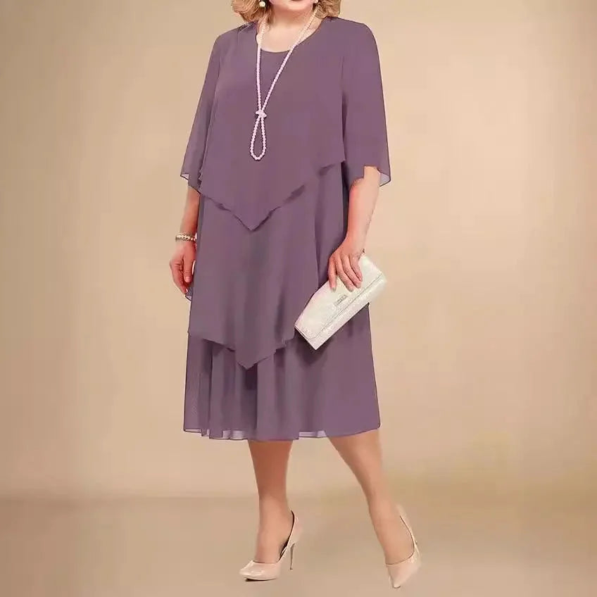 Women's Round Neck Short Sleeve Dress