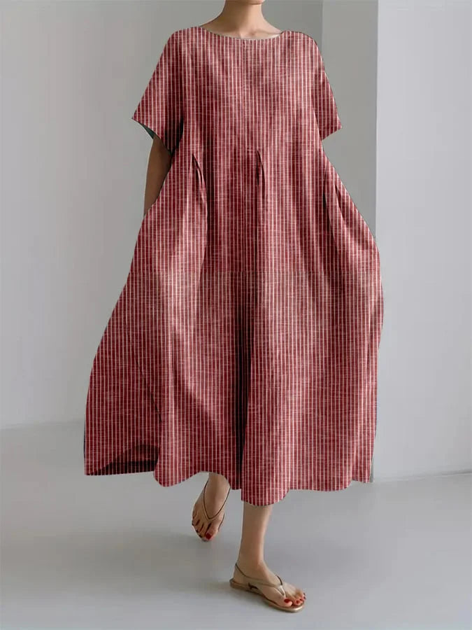Women's Casual Long Dress Comfortable Retro Style - VibreMode