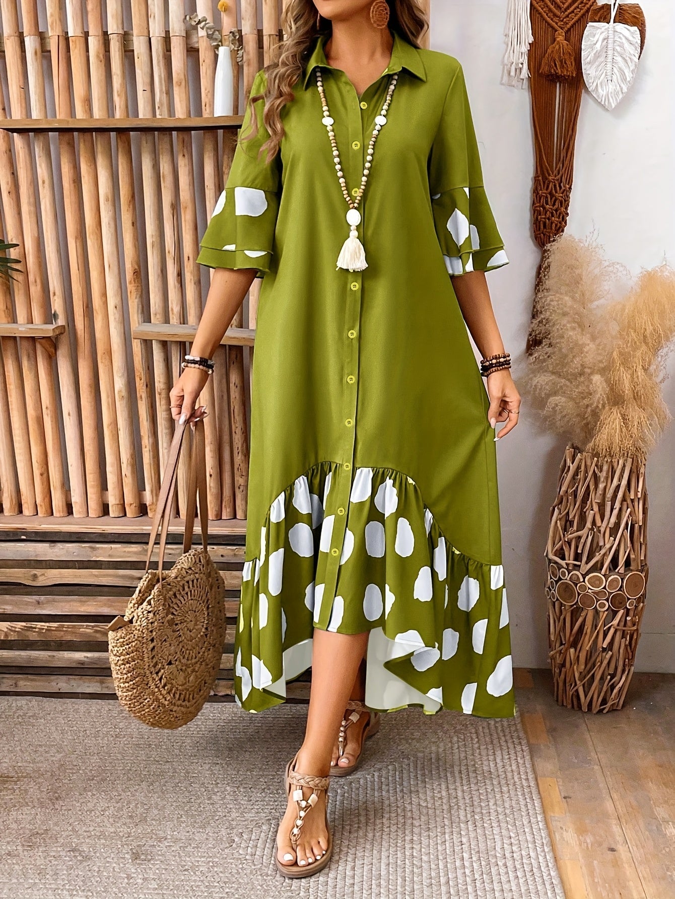 Warm Honey Spotted Sundress
