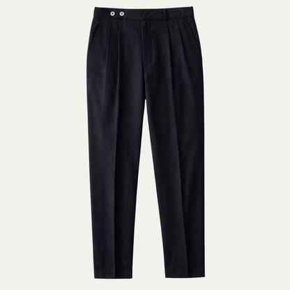 Men's Slim Fit Pleated Dress Pants High Waist - VibreMode