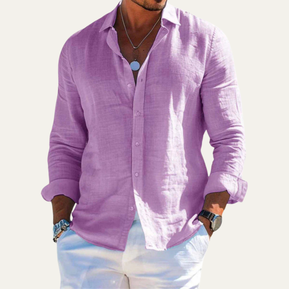 Men's Cotton Linen Shirt