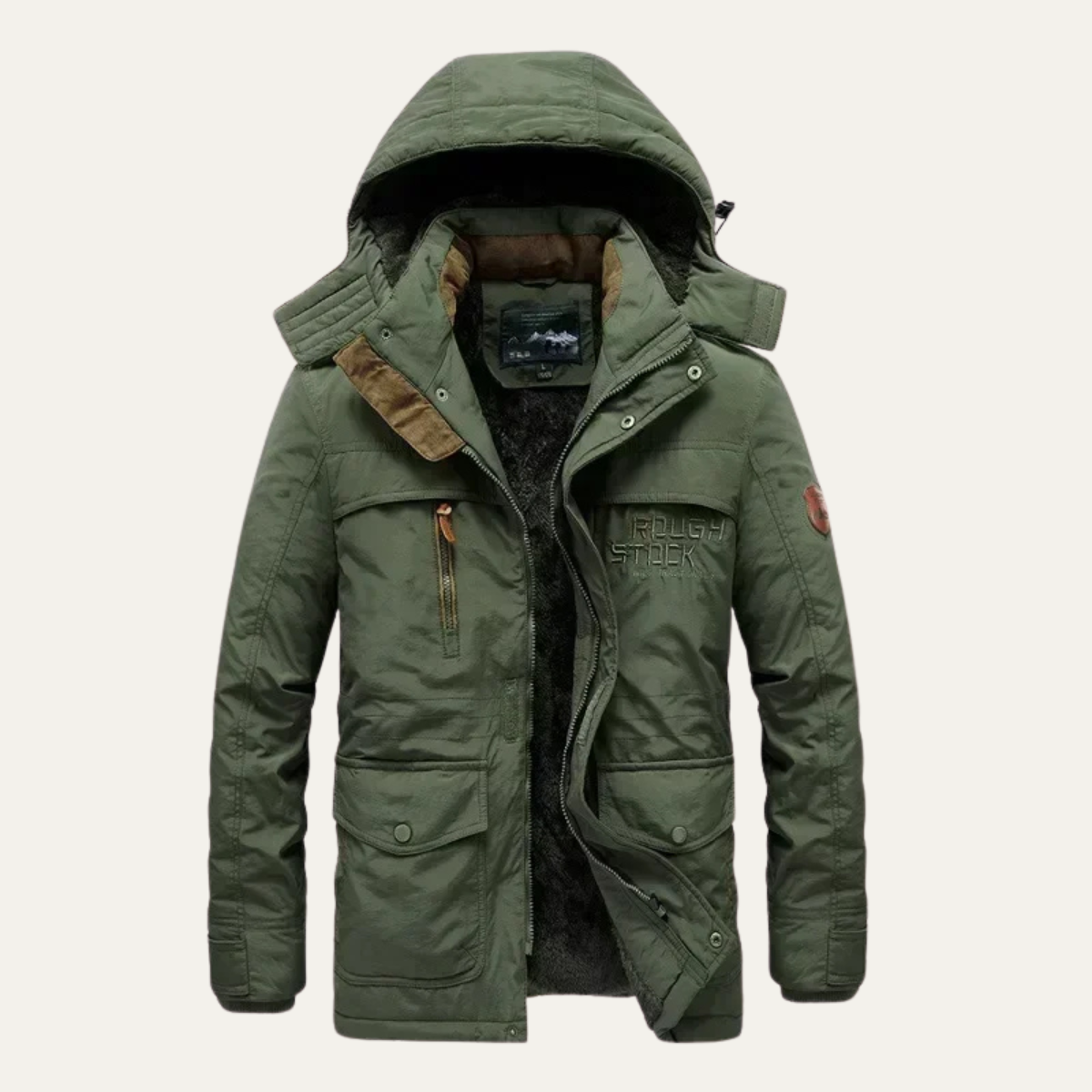 Men's Waterproof Parka Jacket Multiple Pockets - VibreMode