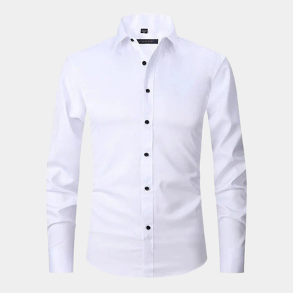 Men's Slim Fit Stretch Long Sleeve Dress Shirt
