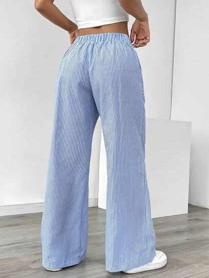 Comfortable Loose Fit Striped Pants